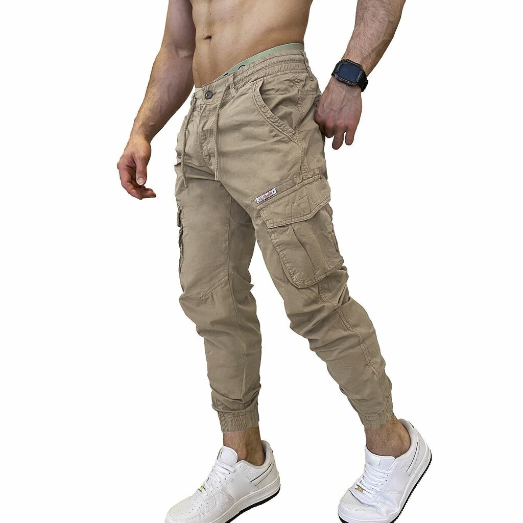 Jogger Cargo Pantalon Hombre Gabardina Elastiz Slim Original