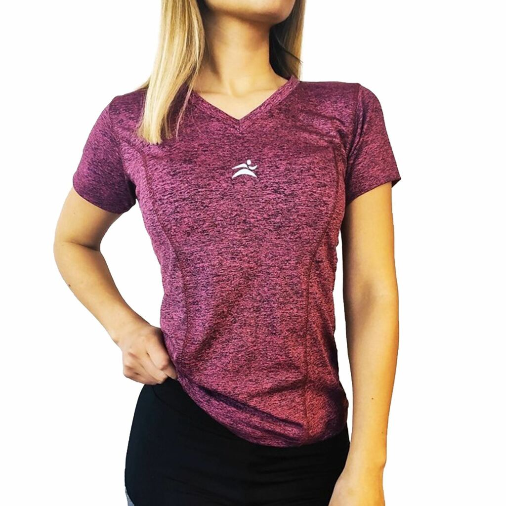 Remera Deportiva Mujer Cuello V Running Kenny Fit lycra