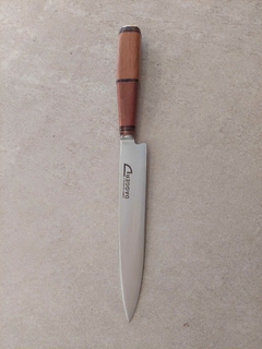 cuchillo campo hoja acero inoxidable 20 cm con vaina de cuero - tienda online