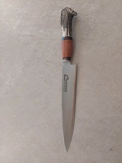 cuchillo campo hoja acero inoxidable 20 cm con vaina de cuero - comprar online