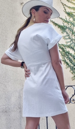 VESTIDO CRUZADO-blanco- - comprar online