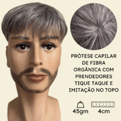 Prótese capilar masculina Topo cabeça Tic-tac 17x17 orgânica - Perucas & Laces LIONSWIG