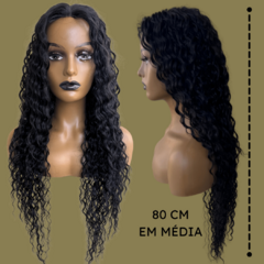 Peruca front lace cacheada ondulada comprida ombre hair 80cm - comprar online