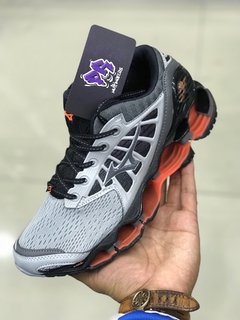 mizuno wave pro 9 cinza e laranja