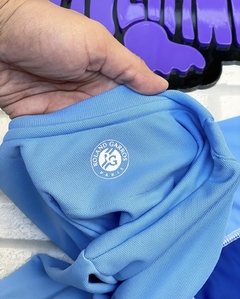 Camiseta roland garros 2024 ultra dry (azul bebê)