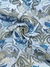 Tecido Jacquard Estampado Floral Azul - 1,40 Largura - comprar online