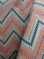 Tecido Jacquard Estampado Chevron Laranja, Preto e Bege - 1,40 Largura - comprar online