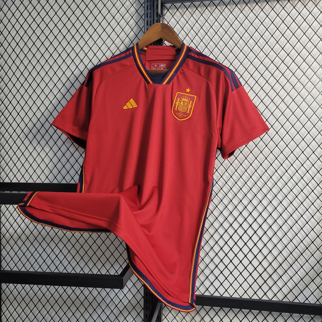 Camisa do uniforme titular da Seleção da Espanha 2022