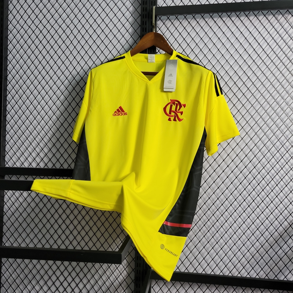 Camisa Flamengo Kit Treino Amarelo Adidas 2022-23
