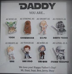 Quadro Papai Star Wars - Moldura Preta - comprar online