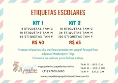 Etiquetas Escolares - Neutro (Lilás) na internet