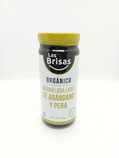 Mermelada de arándano y pera (sin TACC, sin azúcar agregada) Las Brisas 240 grs - orgánico