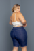 Bermuda Jeans Plus Size Feminino Cintura Alta Com Lycra