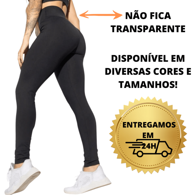 Calça Legging Fitness Suplex Grossa Cós Alto