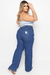 Calça Jeans Feminina Wide Leg Plus Size Cintura Alta Levanta Bumbum Stillger