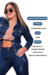 Conjunto Jeans Feminino Calça e Jaqueta Cropped Com Lycra - comprar online