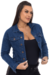 Jaqueta Jeans Feminina Lisa Azul Denim Desfiada Stillger