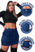 Saia Cargo jeans Feminina Cintura Alta Com Lycra Levanta Bumbum Stillger