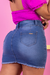 Saia Jeans Plus Size Feminina Cintura Alta Com Lycra Desfiada Stillger
