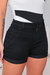 Short Jeans Feminino Cintura Alta Com Lycra Shorts Preto Stillger