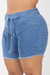 Short Jeans Feminino Plus Size Cintura Alta Com Lycra Cinto Stillger