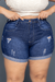 Short Jeans Feminino Plus Size Levanta Bumbum Com Lycra Stillger