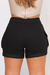 Short Cargo Feminino Cintura Alta Com Lycra Shorts Bolso Lateral Stillger