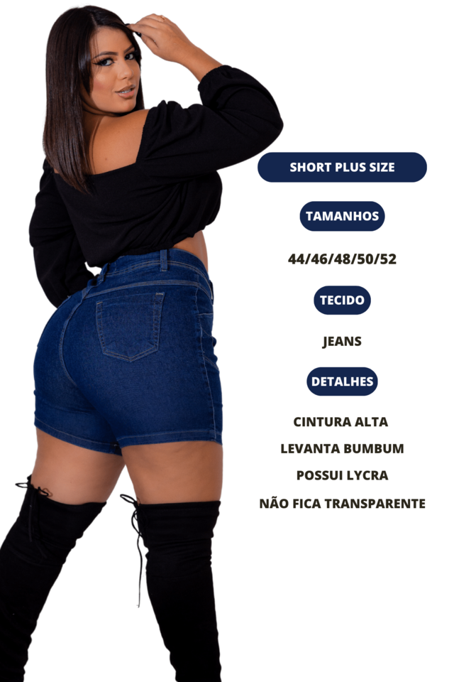 Short jeans cheap cintura alta 46