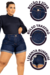 Imagem do Short Jeans Plus Size Feminino Cintura Alta Com Lycra
