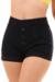 Short Jeans Preto Feminino Cintura Alta Com Lycra Stillger