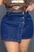 Short Saia Jeans Plus Size Feminino Cintura Alta Com Lycra Stillger