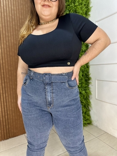 CALÇA JEANS PLUSSIZE COM CINTO JEANS - comprar online