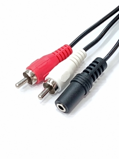 Cabo Adaptador P2 Fêmea x 2 RCA macho 1,5 Metros - comprar online