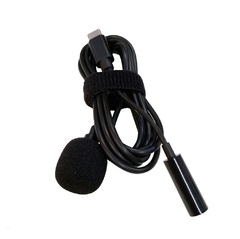 Microfone Condensador de Lapela para Celular Tipo C com Adaptador para Fone - comprar online