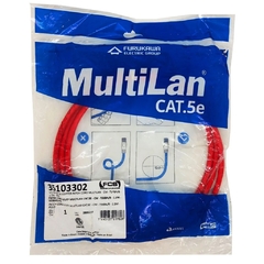 Patch Cord 1,5 Metros Cat5e Multilan U/Utp Vermelho 35103302 - Furukawa