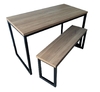 Mesa + 1 Banco 120X60cm- PRETO + LARNACA - M1B12060PTOLAR - comprar online