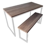 Mesa + 1 banco 135x79cm - Branco + Larnaca - M1B13579BCOLAR