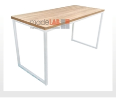 MESA + 1 BANCO 120X79CM BRANCO + CARVALHO HANNOVER - M1B12079BCOCAR - comprar online