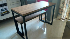 Mesa + 1 banco 120x79 - Preto + Larnaca - M1B12079PTOLAR - comprar online