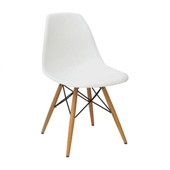 Imagem do Mesa + 1 banco + 2 cadeiras eames- 120x79 - Branca + Carvalho Hannover - M1B2C12079BCOCAR