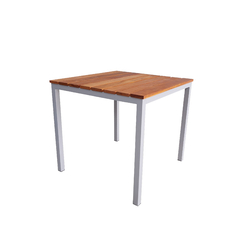 MESA RIPADA 80X80CM - CINZA + JATOBA - MRPD8080CINJTB