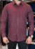 CAMISA GOLA TRADICIONAL MICROFIBRA SLIM FIT MARSALA TRABALHADA M/L LR