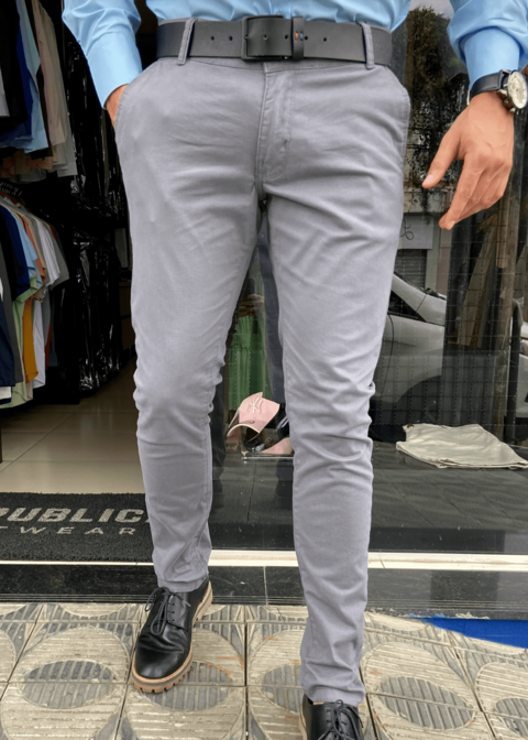 Calça sales sarja cinza