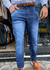 CALÇA JEANS BÁSICA ESCURA COM ELASTANO SLIM 8012 LJ