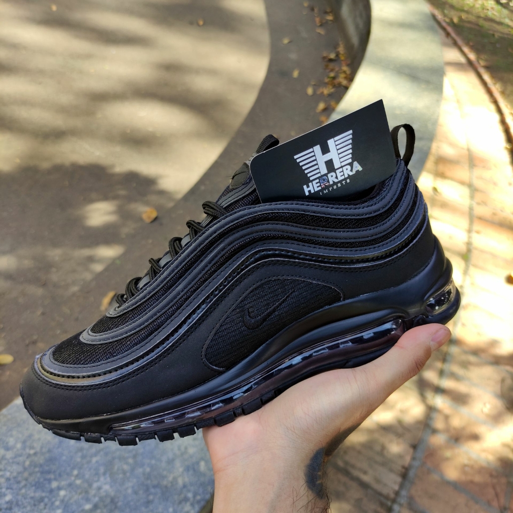 Tenis nike air sales max couro preto