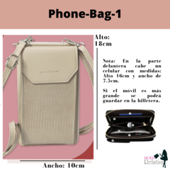 Bandolera Phone Bag Portacelular Croco - comprar online