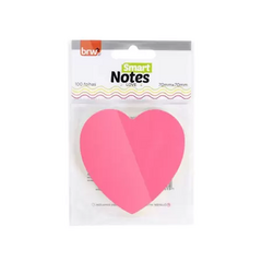 Bloco Smart Notes Coração Neon 70x70mm 100Fls Brw - 1pç