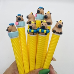 Caneta Capivara Amarela - 6pçs