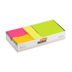 Bloco smart notes cx presente - colorido neon - 80fls - 4 blocos - 1kit