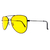 Óculos Aviador Clássico Amarelo com Preto na internet